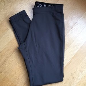 Nike Fit Dry fleece lined tights Size M grey